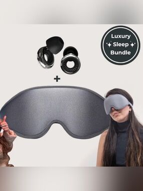 NWT FlyHugz Travel Eye Mask & Earplugs Set